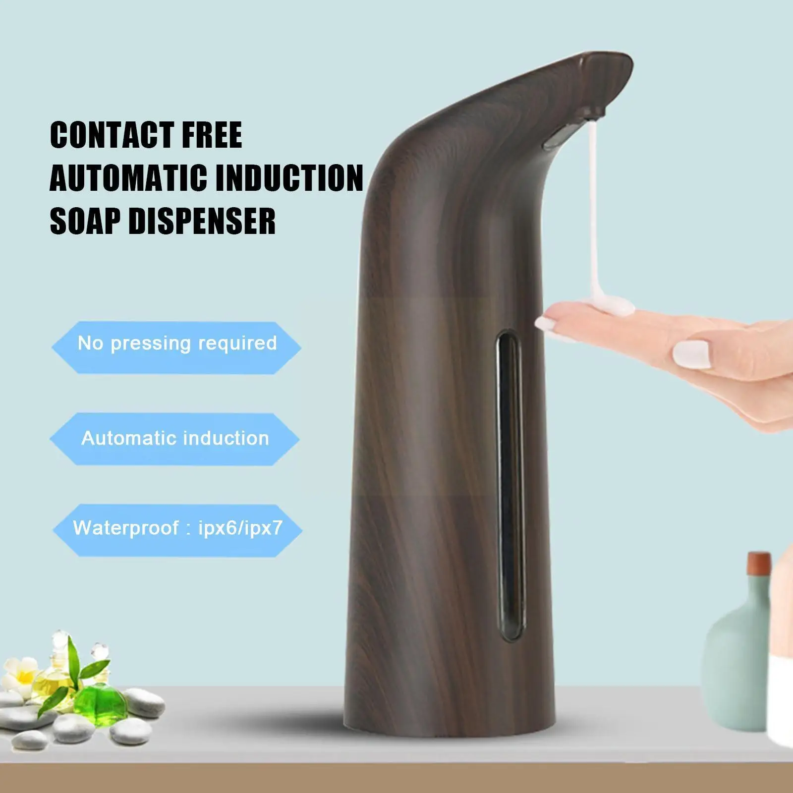 

Bathroom 400ml Soap Dispenser Automatic Liquid Soap Automatic Sensor Infrared Bathroom Dispenser Dispenser Hands-free Soap S2k9