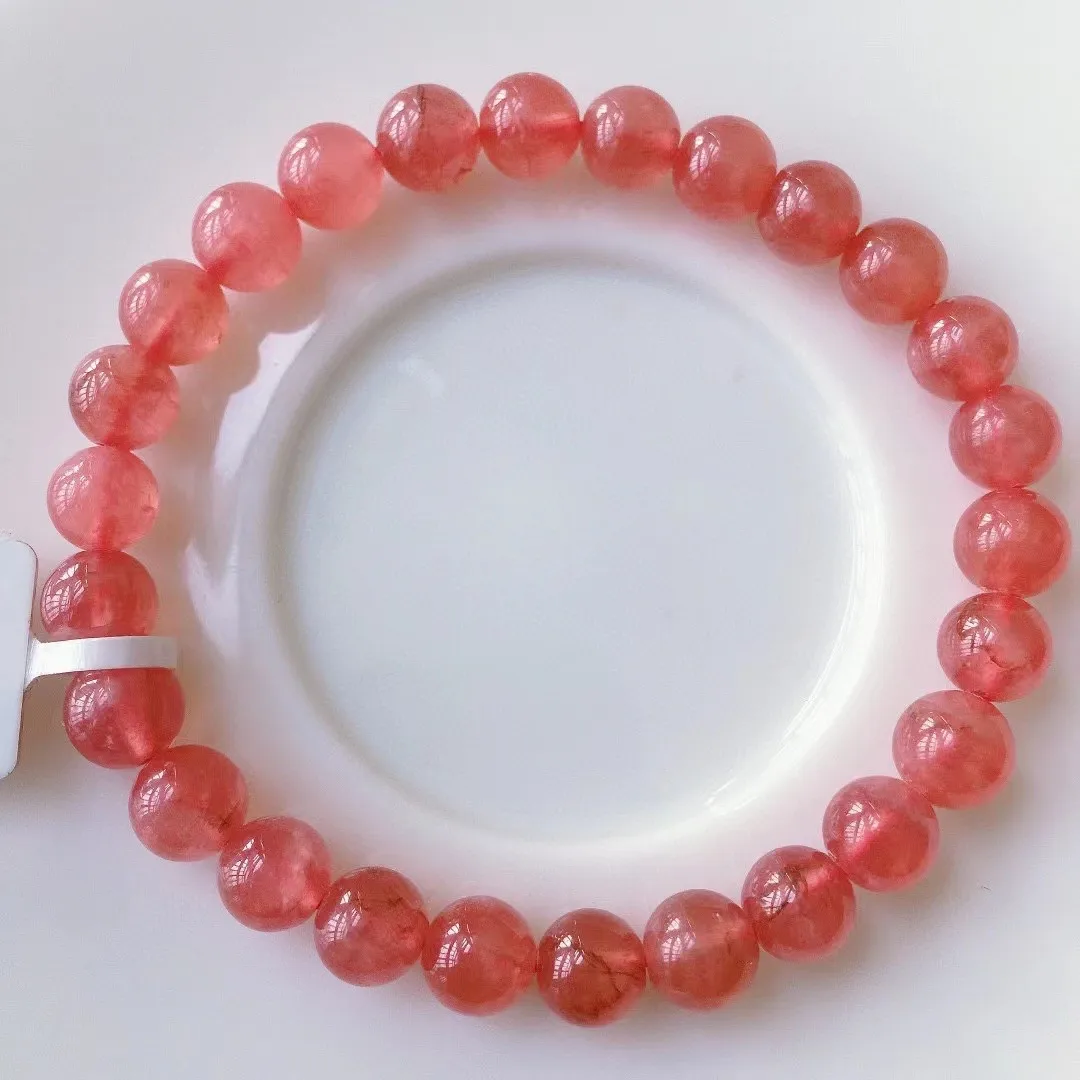 

7mm Natural Red Rhodochrosite Stone Bracelet For Women Lady Men Beauty Gift Round Beads Energy Crystal Strands Jewelry AAAAA