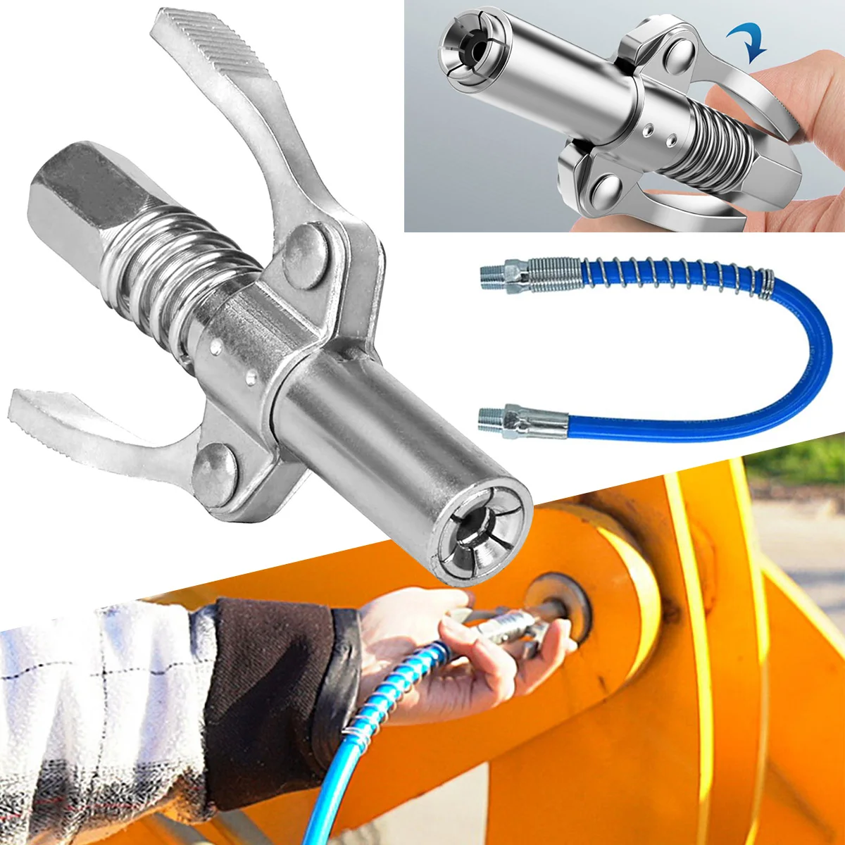 

Сверхмощный смазочный соединитель NPTI/8 10000 PSI, малый размер, прочный, из нержавеющей стали, стандартный адаптер для смазки