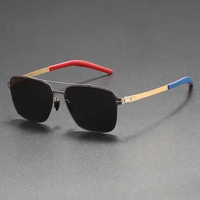 polarized sunglasses men square frame 50015 driving eyeglasses fashion trends sun glasses anti uv silicone two color leg cover