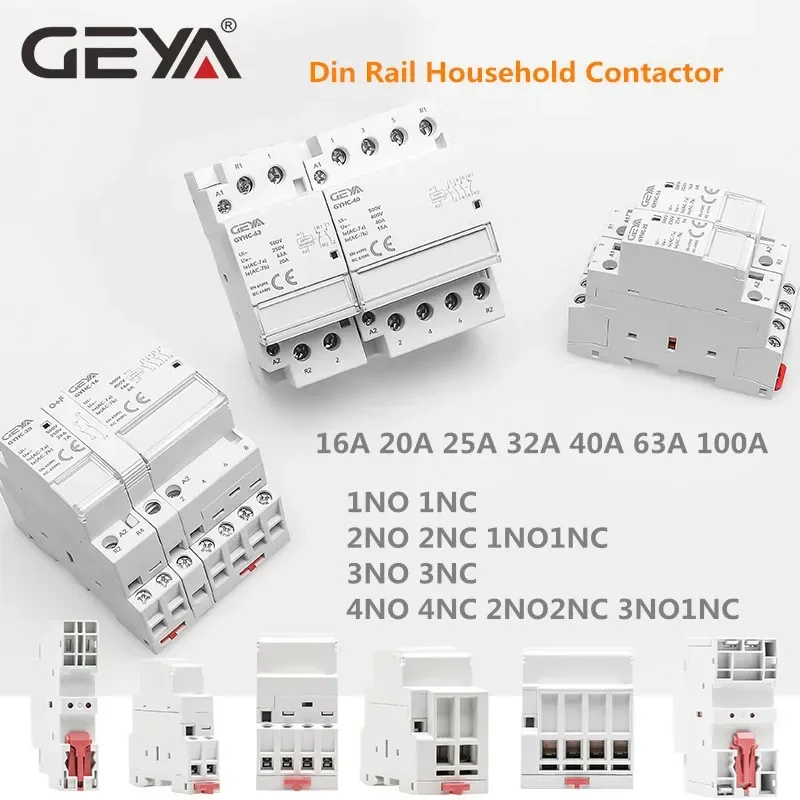 

GEYA GYHC Household AC Modular Contactor 2P 16A/20A/25A