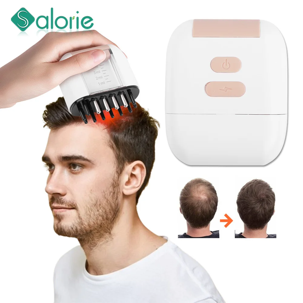 Терапия красным светом электрическая вибрационная массажная расческа для роста