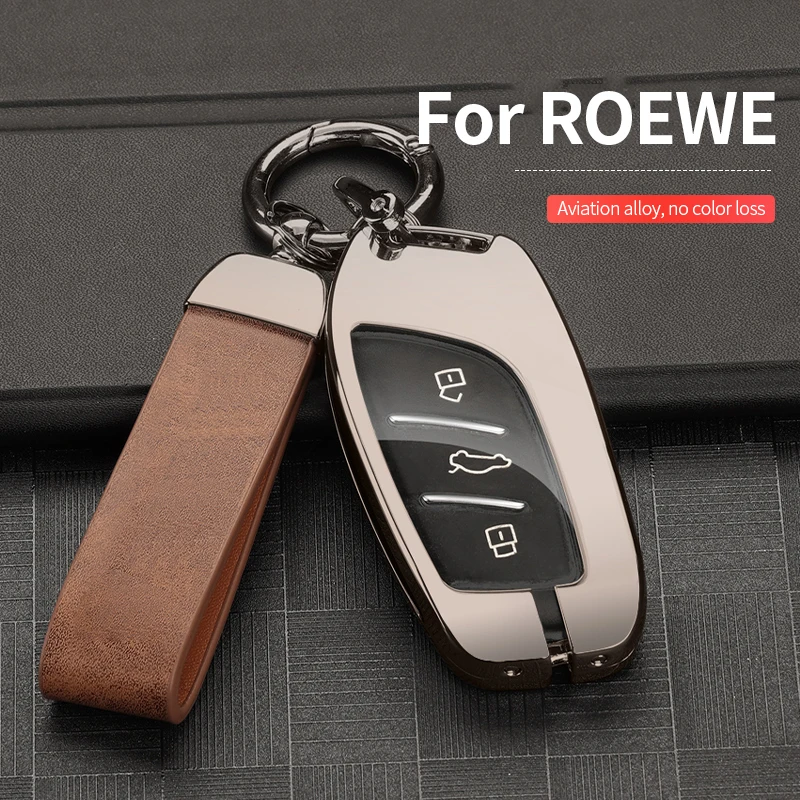 

Aluminium Alloy Car Remote Key Case Shell fo Roewe RX5 MG3 MG5 MG6 MG7 MG ZS GT GS 350 360 750 W5 Protector Shell Fob Keychain