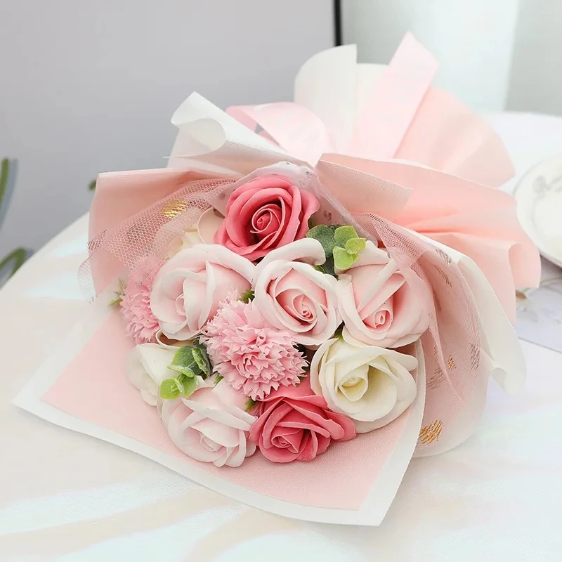 Искусственные Розы Духи Цветы Шелковый Шифон Декоративный Букет Для Обучения На