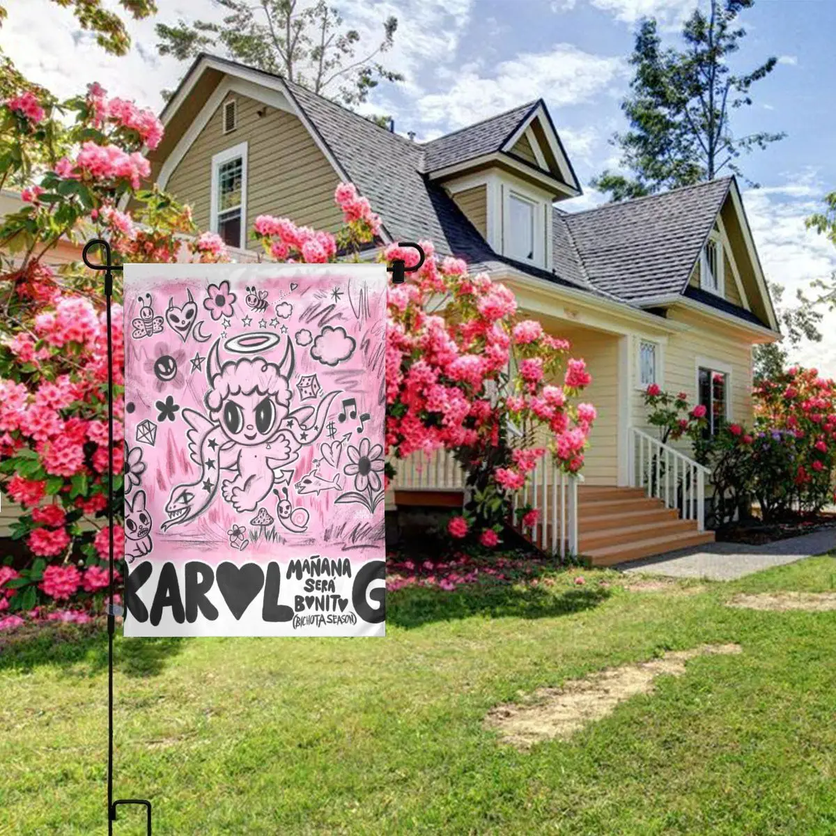 Под заказ всесезонный Садовый флаг Karol G Bichota 12x18 дюймов двусторонний наружный Reggae