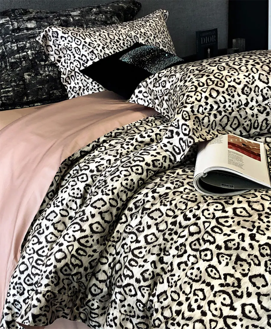 Набор постельного белья из тенселя и хлопка NoEnName_Null полный размер