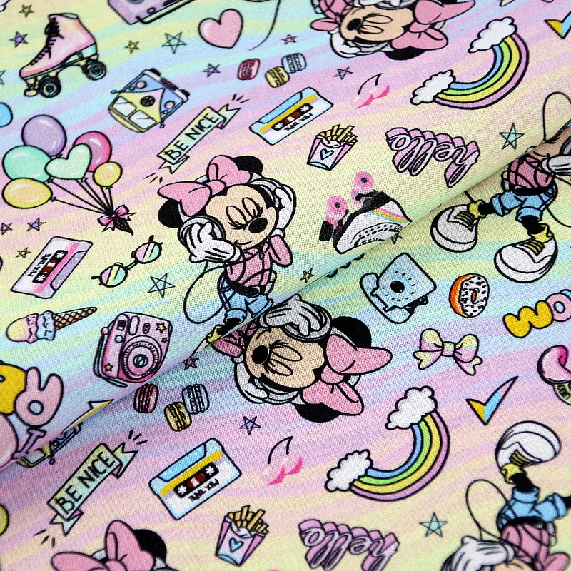 Хлопчатобумажная ткань Disney Sea Princess Minnie для детской одежды текстильный чехол дома
