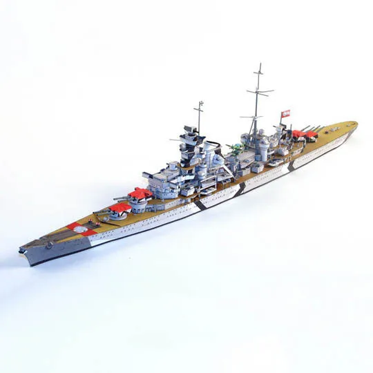 Немецкий тяжелый круизер Prinz Eugen скульптура в виде животного Papercraft спальня