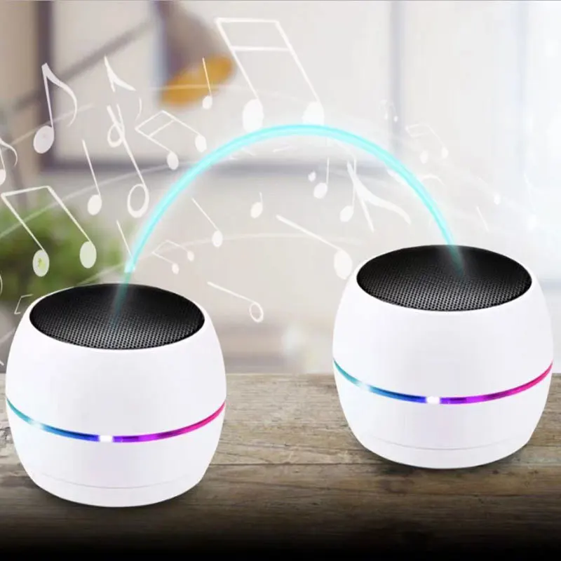 

67789 outdoor portable subwoofer desktop colorful steel gun Bluetooth mini speaker