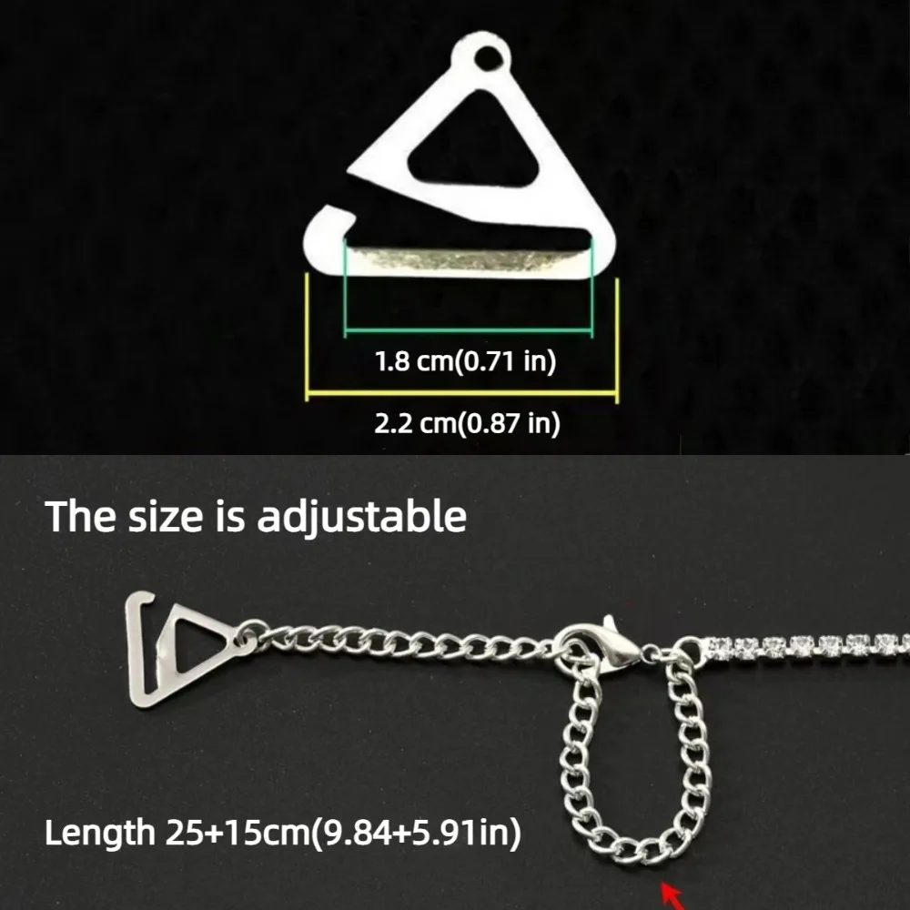 2 пары бретелей для бюстгальтера со стразами и звездами в форме сердца