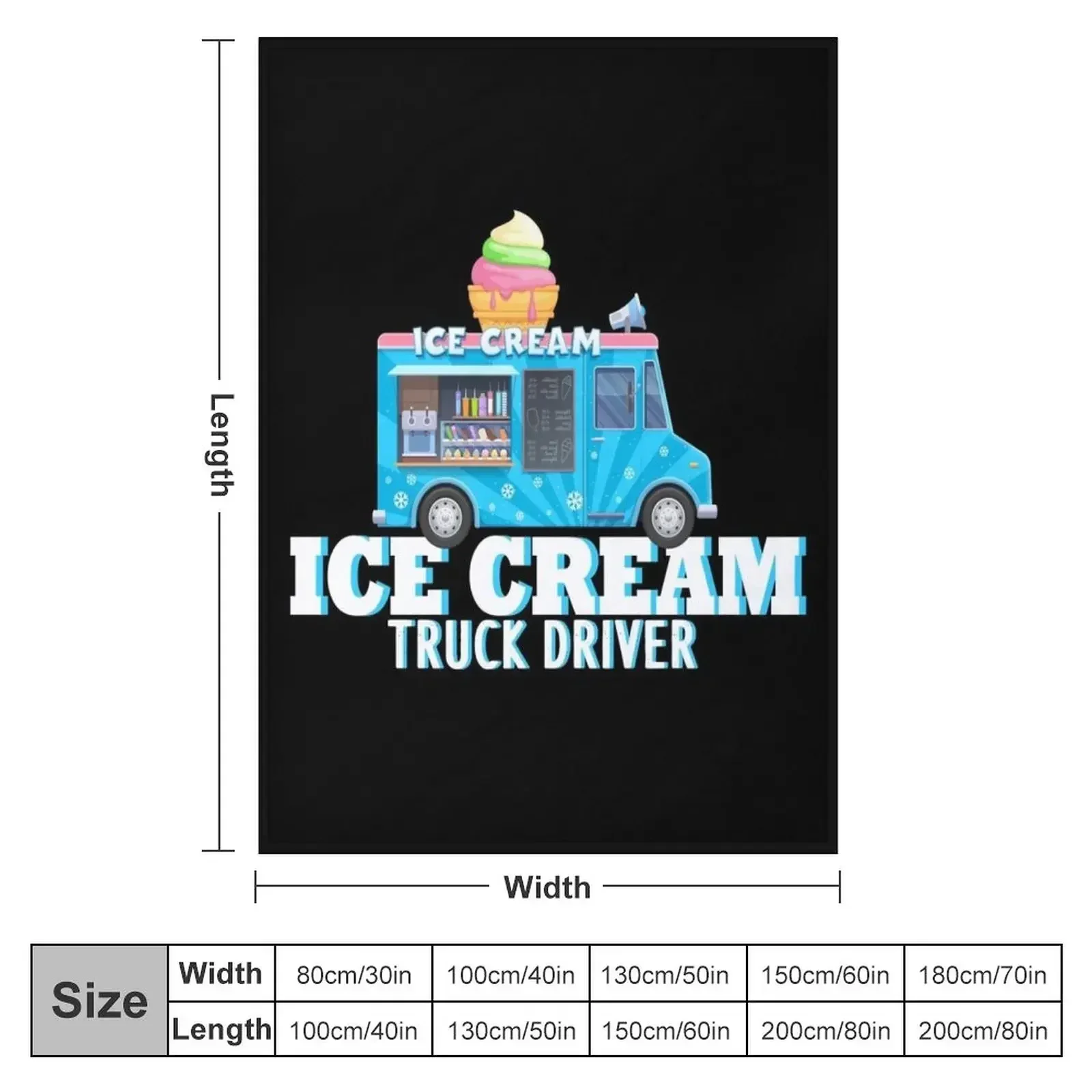 Автомобиль Моя мечта — грузовик с мороженым забавное одеяло для любителей