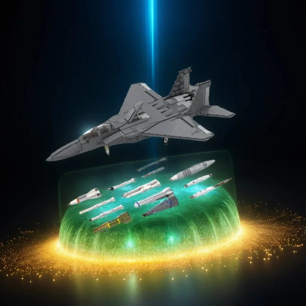 1281 деталь MOC F-15 E Strike Eagle: Военный самолет, конструктор, модель для сборки, подарок на день рождения (art.: 3920db22e98ea) - 3920db22e98ea