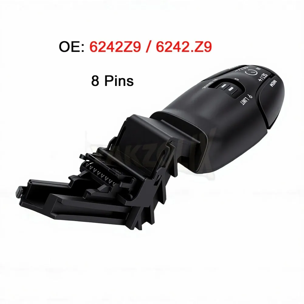 Фото Для Peugeot 206 207 301 307 308 406 3008, Citroen C5: рычаг управления круиз-контролем, кнопка ограничения скорости 6242Z8 6242.Z8 6242Z9 6242.Z9 №3