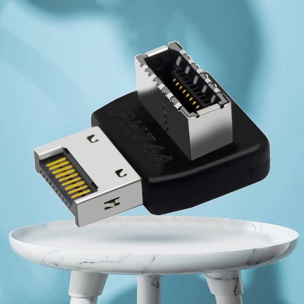 

Конвертер материнской платы надежный Высокопрочный Прочный USB3.1 Type-E 90-градусный рулевой угловой адаптер для расширительной карты
