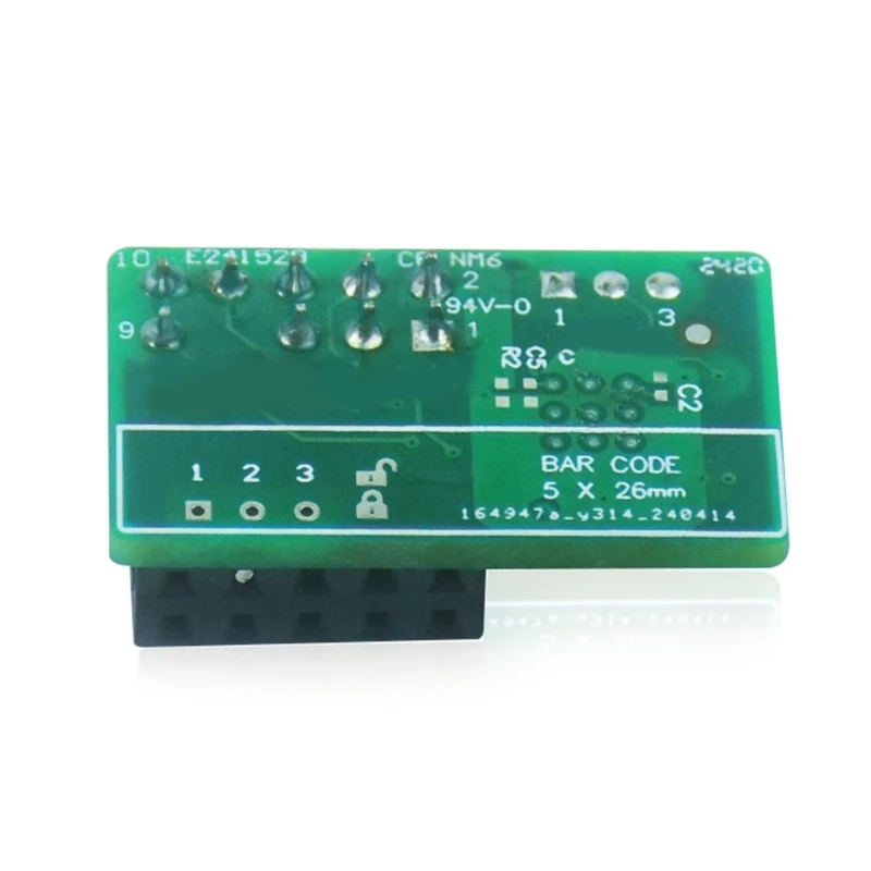 МОДУЛЬ TPM AOM-TPM-9672V TPM2.0 с 10 контактами для наблюдения (зеленый)