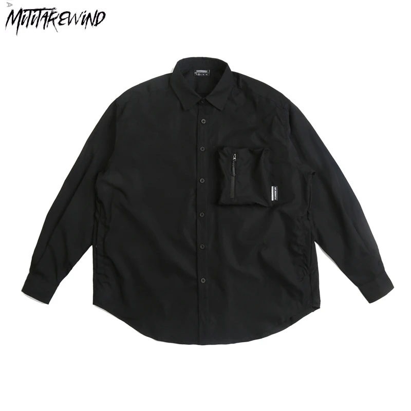 

Рубашка мужская Рабочая с карманами на молнии и длинным рукавом