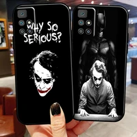 clown the joker for xiaomi redmi 10 6 5 inch phone case back liquid silicon black silicone cover soft