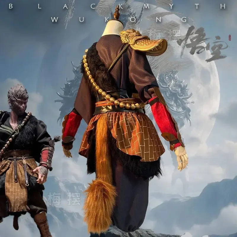 Фото 25COSЧерный миф Wukong Косплей Костюм Черный миф Коллекционное издание Destiny Man Косплей Костюм 3D Re Установка Аксессуары №5