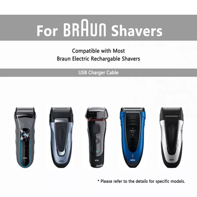 

Universal USB Charger for Braun Shaver Series 1 2 3 4 5 6 7 9 C Z Charging Cable Output 5V 1A AC Power Adapter Wall Plug Cord