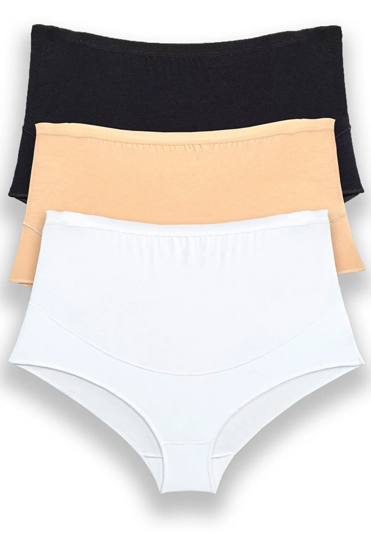 3 Pack Women Black White Skin Modal Широкие удобные трусики Трусики для беременных Беременность Высококачественная гибкая легкая мягкая дышащая блестящая ткань из бука Без морщин Не меняет цвет Cahnge