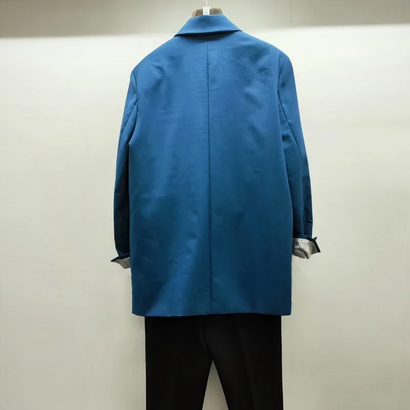 Мужской пиджак свободного кроя в дизайнерском стиле нишевая уникальная женская