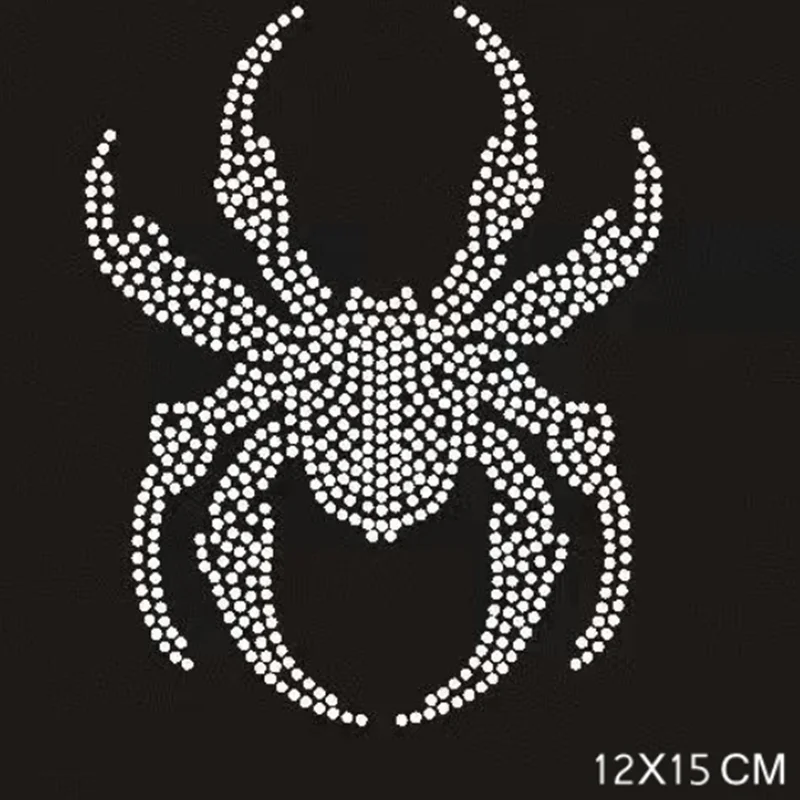 

2 шт./лот паук аксессуар для одежды Горячая фиксация Стразы дизайн термоклейкая Стразы термоклейкая наклейка дизайн платья Декор для Подола