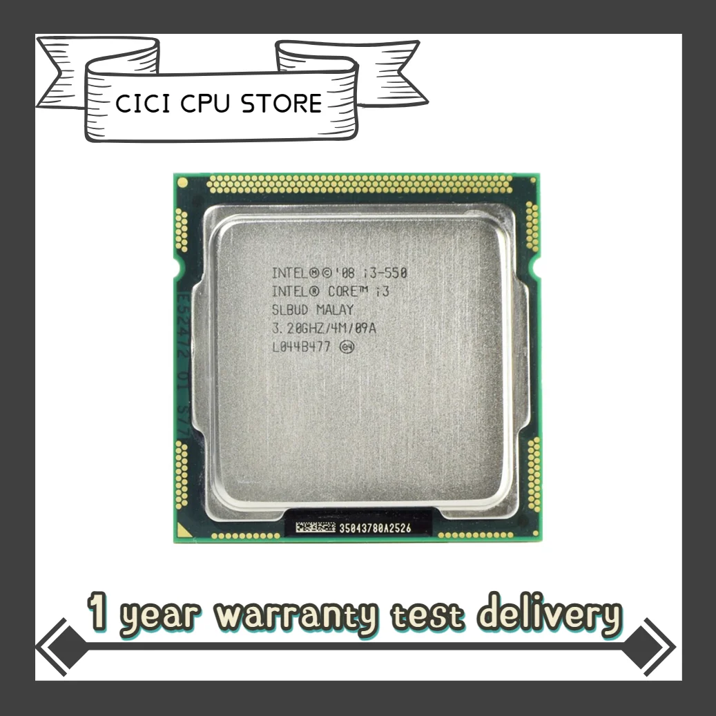 

Оригинальный процессор Intel Core i3 550, 3,2 ГГц, 4 Мб кэш-памяти, LGA1156, процессор для настольного компьютера