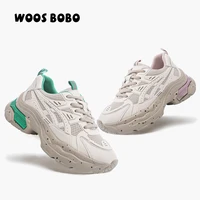 womens chunky platform sneakers luxury fashion woman casual sneakers comfortable brand platform designer lace up running shoes
