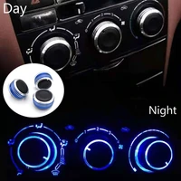 3pcs for byd f3 f3r ac air conditioning knobs ring cover sticker decal car heat control switch knob aluminum alloy red blue led