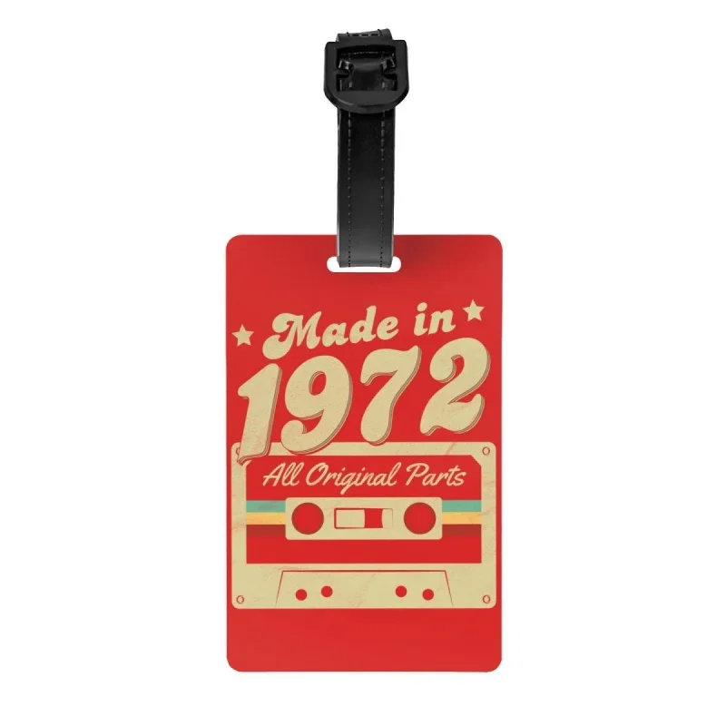 

Сделано в 1972 чемодан на заказ 48 лет 48 лет подарок на день рождения бирки для багажа Личная Обложка идентификационная этикетка