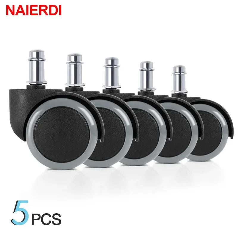 

NEW 5PCS Mute Caster 50KG Wheel 2" Replacement Office Chair Swivel Rollers 360 Degree Wheels Furniture Hardware