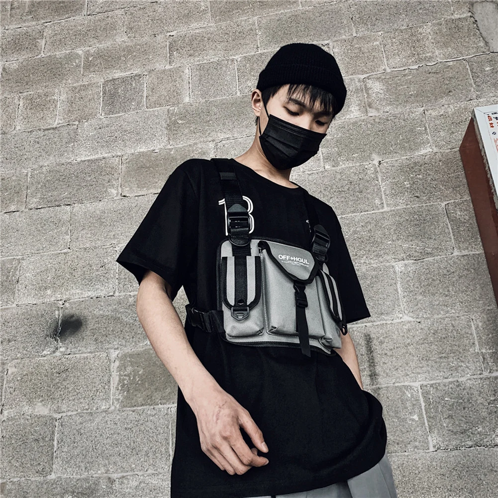 Уличная сумка в стиле хип-хоп для мужчин и женщин большой тактический жилет с
