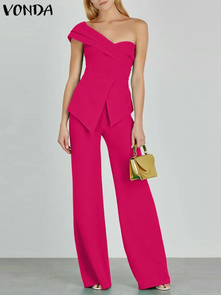 Женский Цельный Офисный Костюм Vonda С Брюками Полной Длины Со Средней Талией И