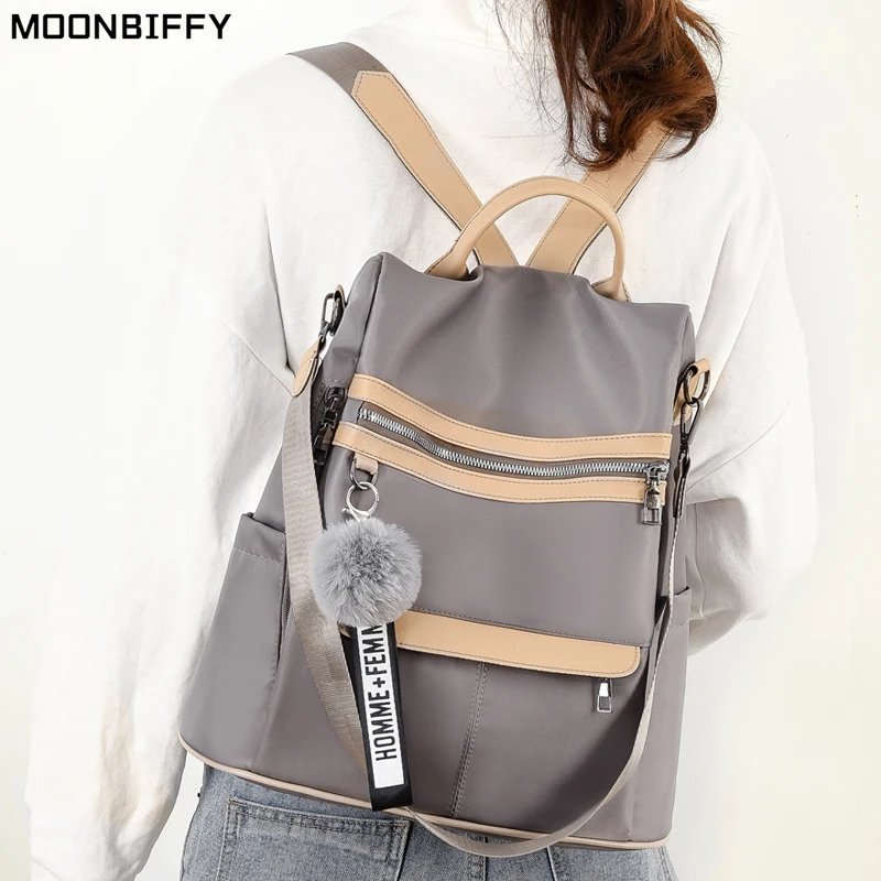 

Водонепроницаемый рюкзак из ткани «Оксфорд» для женщин, светильник ский легкий дорожный ранец, модные школьные ранцы, Повседневные Легкие ...