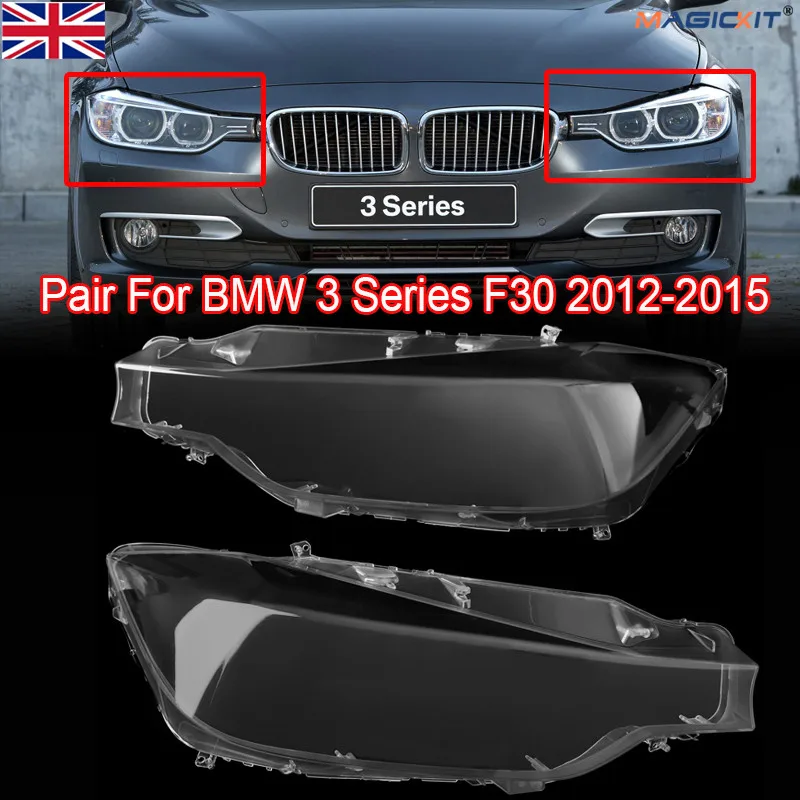 

Прозрачная крышка для фар magickitt 2x прозрачные линзы для фар для BMW F30 13-16