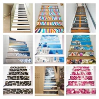136 pieces modern mosaic art self adhesive diy staircase waterproof pvc wall stickers nordic style removable staircase stickers