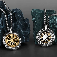 original stainless steel fashion personality viking rune amulet hollow mens pendant girlfriend sweater chain jewelry wholesale
