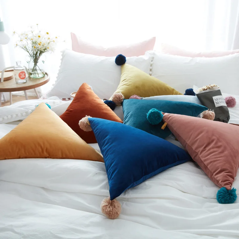 

Triangular Pillow Large Sofas Ins Bedhead Home Decoration Pillow For Sleep Decorative Cushions For Elegant Sofa Cushion Covers