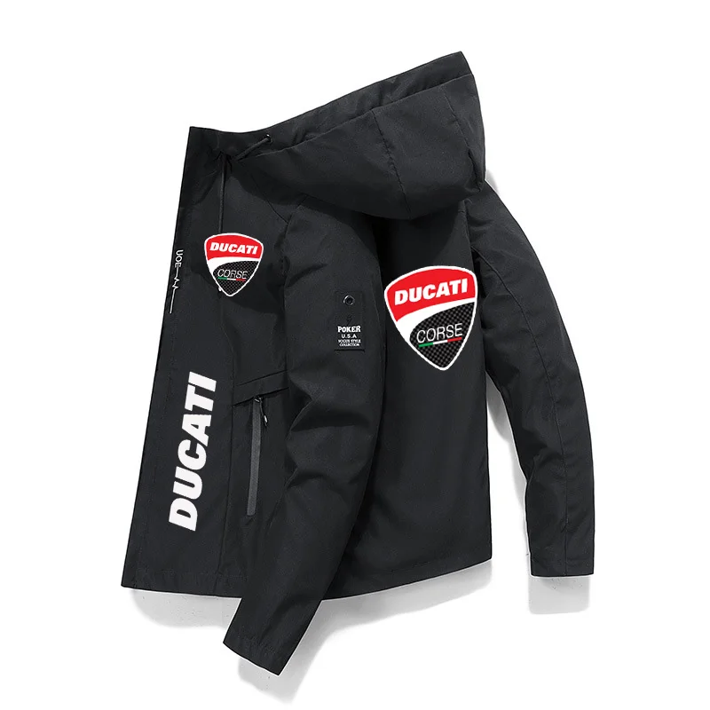 

2022 New Men's Hooded Jacket Ducati Motorcycle Logo Hooded Pullover Men's Sportswear Motorcycle Jacket Ducati Zip Hoodie M-5XL