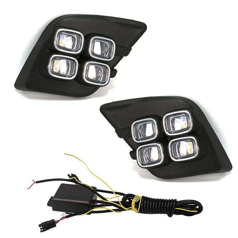 

Car LED Daytime Running Lights Fog Lights Turn Signal Lights for Toyota Hilux Revo 2015 - 2016