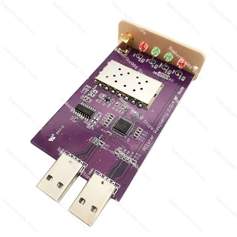 Портативный радиоинтерфейс SA818 Ham Allstar совместим с Pi 2/3/4 Uhf 1000MW Hotspot