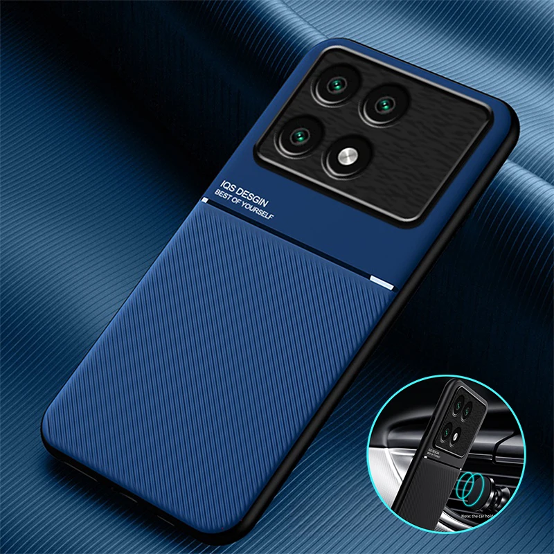 Для Xiaomi Poco X6 Pro 5G Чехол с магнитным держателем Кожаный чехол для телефона Poko Poxo Pocco