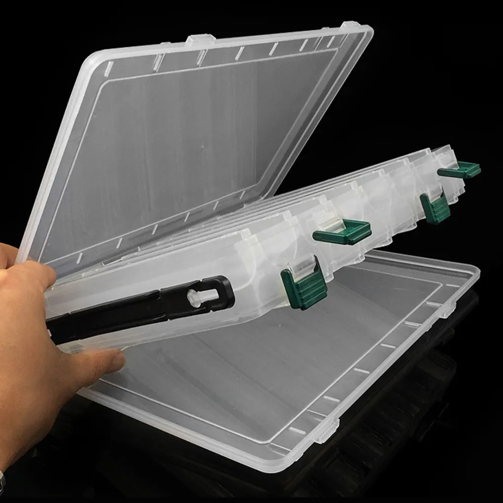 

Fishing Box Tackle Lure Storage Case Bait Compartments Double Fishhook