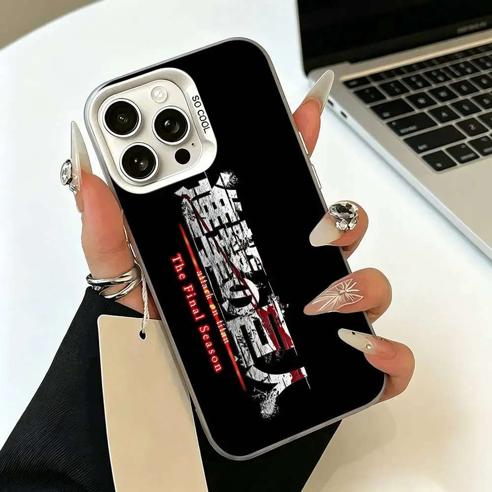 Фото Чехол для телефона Attack on Titan -n Hot-Anime для iPhone 17 Air 16 15 14 13 12 11 Pro Max, белый, серебристый, жесткий чехол №2