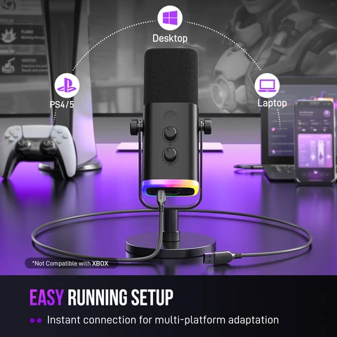 Микрофон FIFINE Game-AM8 USB/XLR для записи и стриминга — пример использования