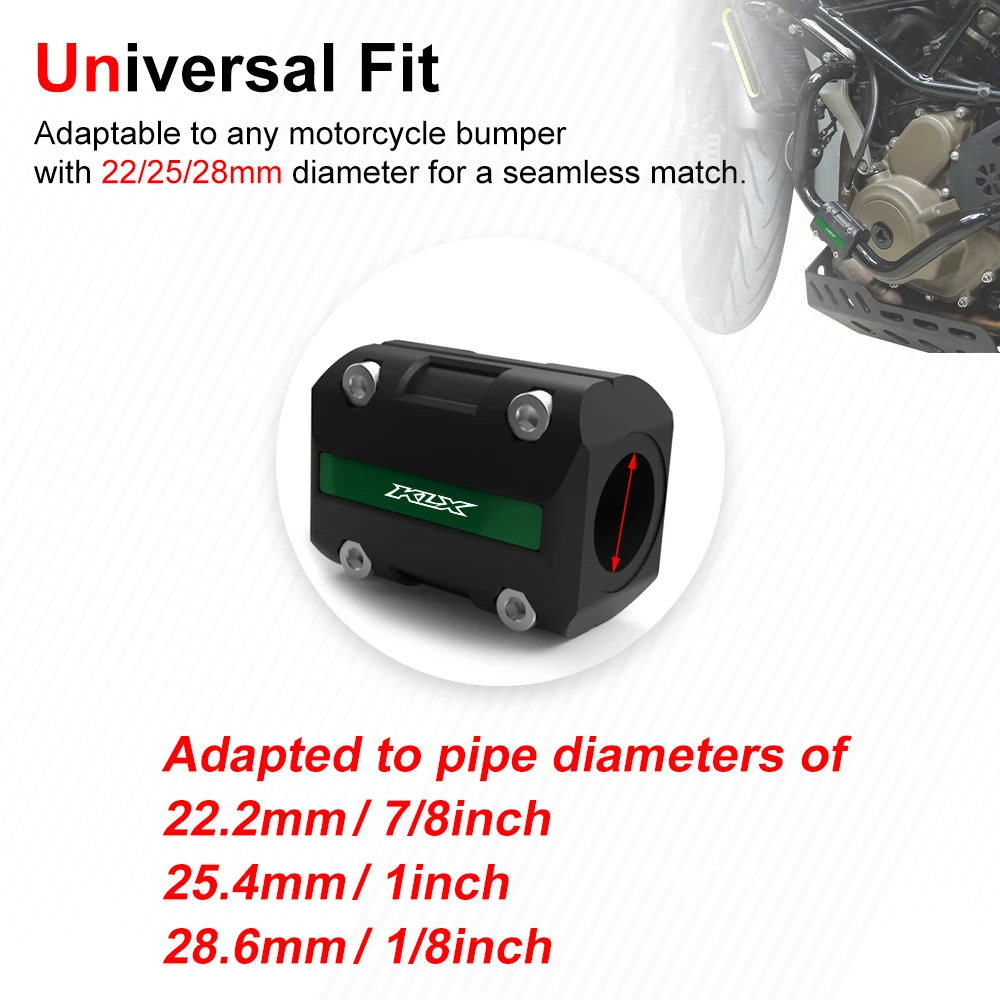 Для KAWASAKI KLX 250 VULCAN VN650S EN650 VN750 SUZUKI VANVAN 125 RV125 RV200 22 мм/25 мм/28 мм защитный бампер для