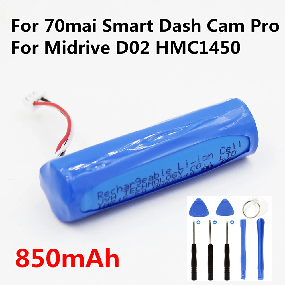 Новый литий-ионный аккумулятор 3 7 в 850 мАч для 70mai Smart Dash Cam Pro Midrive D02 HMC1450 сменный