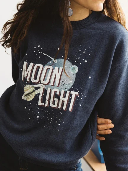 

New Letter Pattern Print Sweatshirts Woman Long Sleeve O Neck Cotton Sweatshirs Spring Autumn Femme Casual Vintage Pullovers
