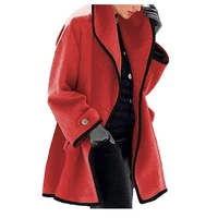 womens winter wool coat trench jackets casual solid fashion down jacket 2021 ladies warm slim long overcoat outwear windbreaker