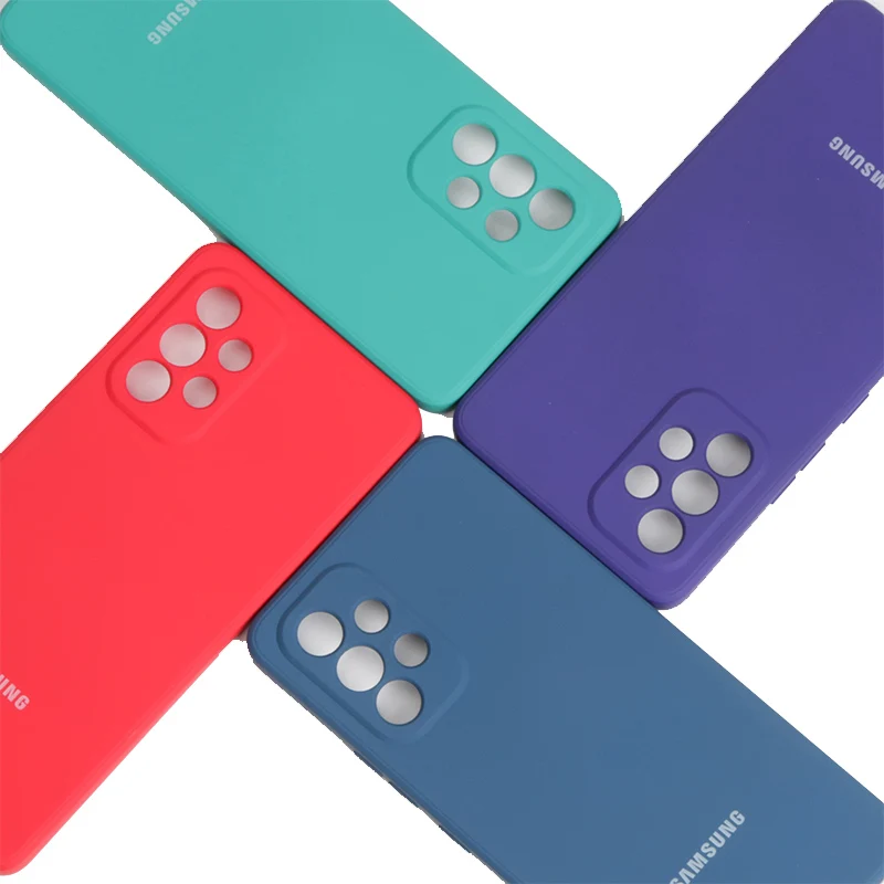 Оригинальный Мягкий противоударный чехол из жидкого силикона для Samsung Galaxy A53 A73